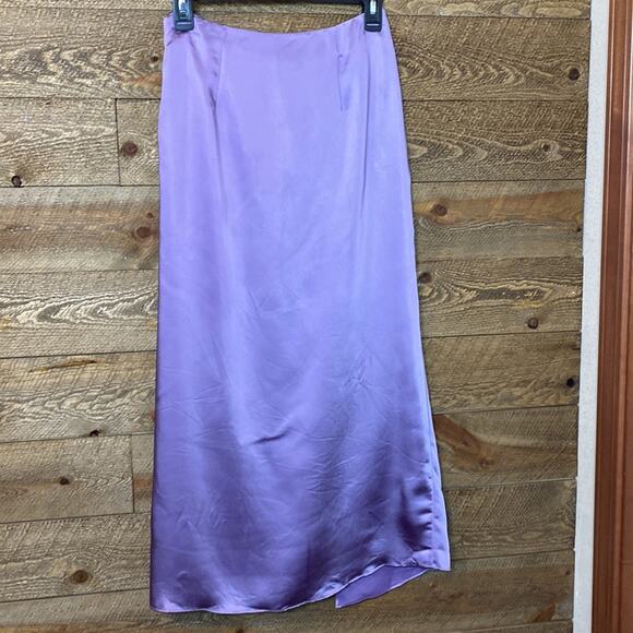 L'Academie Revolve Armina Skirt Purple Front Wrap Size Small NWT - Picture 9 of 10